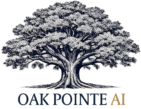 oak pointe ai logo blue gold